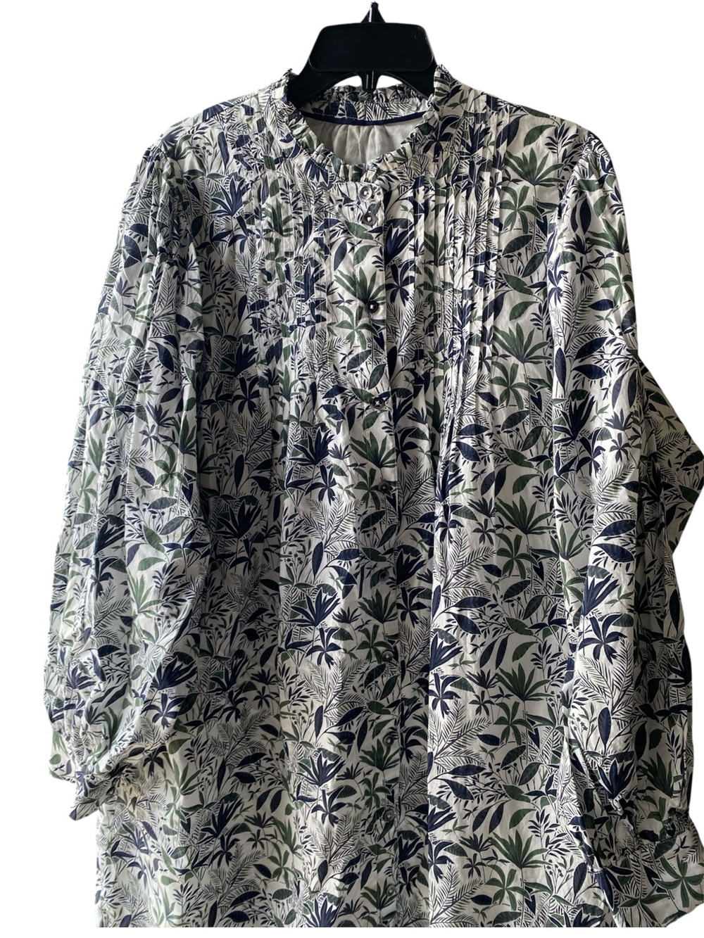 NWT Boden Antonia Ivory Tropical Palm Cotton Shirt Dress Size 10 No Belt - Picture 4 of 11